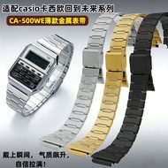 Suitable for casio casio Back to the Future Series Watch CA-500WE-1AJF Convex Cut Stainless Steel Wa