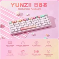 YUNZII B68 Wireless Tri-Mode mechanical keyboard 5000mah RGB light Gasket 68keys Customized Gaming O