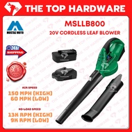 MOSTAZ MOTO MSLLB800 20V CORDLESS LEAF BLOWER FULL SET