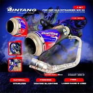 Knalpot CRF 150 - KLX 150 - D Tracker 150 - Wr 155 Type Botol Black Blashting Kolong Bawah Original 