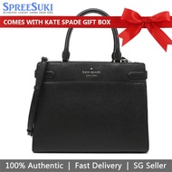 Kate Spade Handbag In Gift Box Crossbody Bag Staci Large Satchel Black # WKRU6949