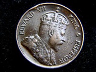 BRITISH HONG KONG - 1904年英屬香港一仙(Copper Cent)銅幣(英皇愛德華七世像,H標記)