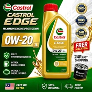 Castrol EDGE 0W20 0W40 5W30 5W40 Fully Synthetic Engine Oil 1L API SP Fuel Economy Minyak Enjin