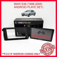 BMW E46 1998-2005 9" SOUNDSTREAM QLED ANDROID PLAYER 2.5D FULL HD IPS SCREEN WITH ( F.O.C ANDROID PL