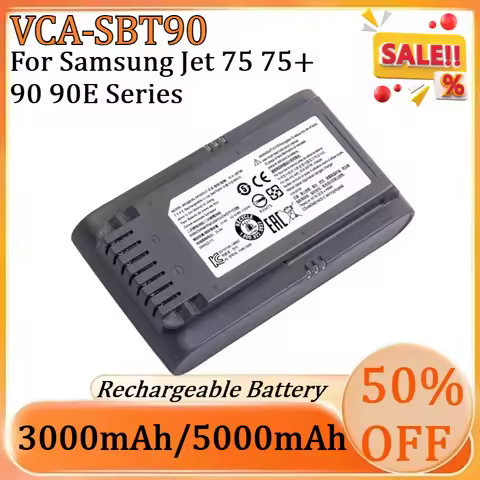 New VCA-SBT90 21.6V 5000mAh Battery for Samsung Jet 75 75+ 90 90E Series VCA-SBT90 High Quality Batt
