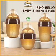 Wonderbaby Botol Susu 150/180/250ml Piko Bello Newborn BPA Free Anti-colic Wide Neck Feeding Bottle 