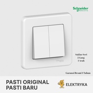 Schneider Electric Leona Light Switch - 2 Gang 1 Way - LNA0300321