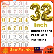 32 Inch Ballon Birthday Foil Ballon Happy Birthday 0-9 Bit Helium Balloons Happy New Year Wedding Bi