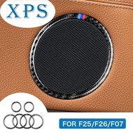 xps For BMW X3 F25 X4 F26 F07 5GT Carbon Fiber Car Door Audio Speakers Cover Sticker