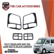 DA17V Head Lamp and Tail Lamp Matte Black Garnish for Suzuki Every DA17V Mazda DG17V Nissan DR17