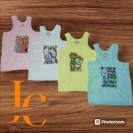 [6Pcs Pack] Singlet T-Shirt In Children's Color Screen Printing (Color)