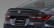 (ของแท้) สปอยเลอร์หลัง สีดำเงา ชุดแต่ง LUSSO PACKAGE โตโยต้า ยาริส เอทีฟ โฉมใหม่ All new Toyota Yaris Ativ ปี 2022 /ของแท้เบิกศูนย์ (มีเจาะยึด กับ ตัวรถ)