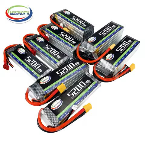 RC Lipo Battery 2S 3S 4S 5S 7.4V 11.1V 14.8V 18.5V 2200 3300 3500 4200 5000 5200 6000mAh 25C 30C 35C