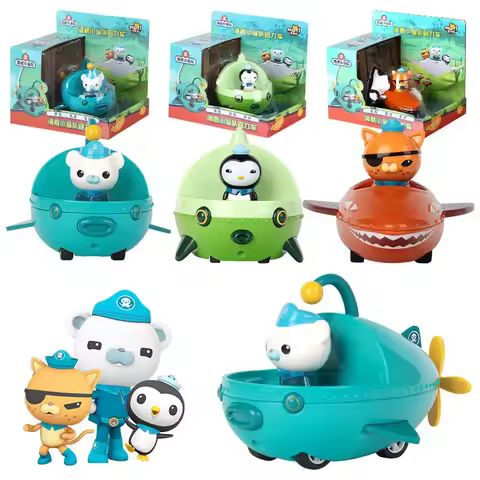 Original Octonauts Pull Back Car Child Aircraft Mini Alloy Car Barnacles Kwazii Peso Friction Car Ac