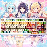 120+ Keys ‌Aikatsu!  Keycap Cute Aikatsu Stars Japan Anime PBT MOA Profile