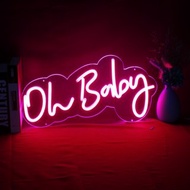 Oh Baby霓虹燈LED發光字Neon Sign招牌客製訂做禮物設計壓克力