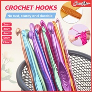 C.M. Multicolor Aluminum Crochet Hooks Knitting Needles Craft Yarn Length Width 2mm-5.5mm 1Set(8pcs)