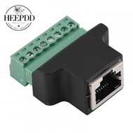 HEEPDD RJ45 to 8 Pin Screw Terminal Connector  Female Jack Block for Digital DVR