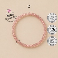 Zupazupazuu I Bracelet 4mm - Strawberry Quartz - Bracelet - Hand Bracelet - Increase Positive Energy