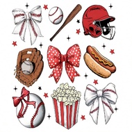1/2/3 Pcs Vintage Baseball Heat Transfer Patches - Mixed Color Vinyl DIY Iron-On Stickers For T-Shir
