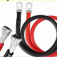 Battery Grounding Cable 8/6/4/2/1AWG 60-100cm Heat Resistant Flexible Silicone Cable Grounding Wire 