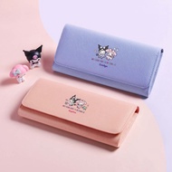 My Melody x Kuromi 限量版 客製化刻字 皮革翻蓋長錢包 (4色)