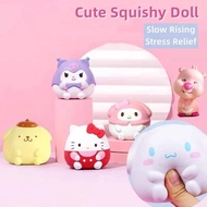 Sanrio Stress ball Kuromi Plushie Doll Sanrio Squishy Press Ball Stress Relief Toy Cinnamoroll Melody Squeeze Fidget Toy