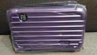 多功能迷你旅行箱造型收納包 硬殼行李箱化妝包 18.5x12x6cm 紫色附提帶 全新品