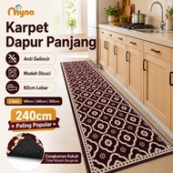 𝐌𝐘𝐍𝐀 | Karpet Dapur Panjang Anti Gelincir 60x180/240/300cm | Runner Carpet Kabinet Dapur Lorong Tepi