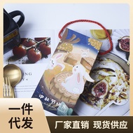 ST-🌊P6162Two-Grain Moon Cake Packing Box Employee Moon Cake Box Mid-Autumn Festival Gift Box Portable Gift Box Baking Pa