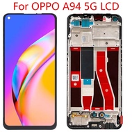 6.43 ”คุณภาพสูงสำหรับ OPPO A94 4G 5G CPH2203 CPH2211 LCD กระจกกันรอยดิจิตอลประกอบกับชิ้นส่วนซ่อมกรอบ