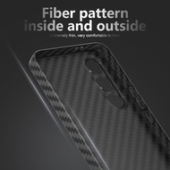 Cho Meizu 21 vỏ điện thoại kết cấu sợi carbon sang trọng mỏng mờ bằng nhựa PC cứng trở lại Cove