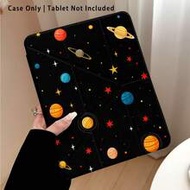Star And Planet Pattern Painted Effect Acrylic Crystal Tablet Protective Case With Stand, Compatible