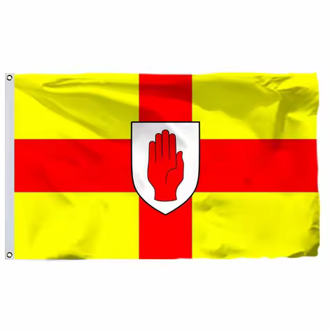 Ireland Ulster State Flag 90x150cm 3x5ft 120g 21x14cm 100D Polyester Double Stitched High Quality Ba