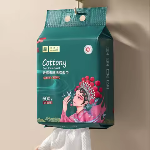 Disposable Facial Cleansing Wipes Hanging Dispenser Style Extra-Thick Cleansing Wipes Makeup Removal