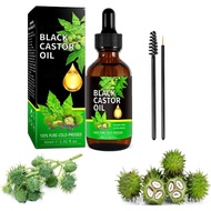 Aceite de Ricino y Castor Orgánico Puro para Crecimiento del Cabello, Pestañas, Cejas y Vello de Muj