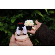 Crochet doll amigurumi Gojo Satoru Jujutsu Kaisen | Crochet plush Gojo | Gojo Satoru keychain