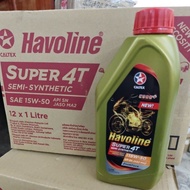 FREE GIFT CALTEX Havoline Super 4T Oil SAE 20W-40 / 15W-50 / 10W-40 / 10W-50 1x12