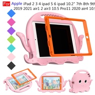 For iPad 2 3 4 ipad 5 6 ipad 10.2" 7th 8th 9th 2019 2021 air1 2 air3 10.5 Pro11 2020 air4 10.9 Case Kids Safe Octopus pattern Eva Shockproof Stand cute Cover