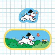 草地奔跑小狗滑鼠墊電競游戲辦公大滑鼠墊滑鼠墊