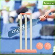 [LovoskibcMY] Children Cricket Set Cricket Bat and Balls Backyard Cricket Set Outdoor Sports Game fo