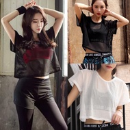 Jumbo Women's Mesh Top BIG Size | Zumba Aerobic Yoga Sportswear | Mesh Crop Top