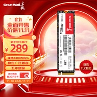 长城（Great Wall）1TB SSD固态硬盘 M.2接口(NVMe协议)PCIe 3.0x4 GW3300系列 读速高达3300MB/s