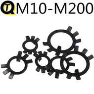 Carbon Steel Anti-Retreat Gasket Iron Black Round Nut (Ready Stock M10M12M14M16M20M70M170M200) Six-C