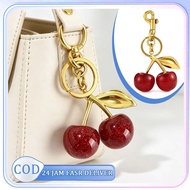GANTUNGAN Cherry Keychain Cute Cherry Bag Keychain Cherry Bag Charm Aesthetic Cherry Resin Keychain