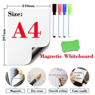 Soft A4 Magnetic Whiteboard Refrigerator Board Stickers Erasable Memo Message Board School Supplies