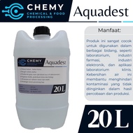 Aquadest 20 Liter - Aquadest Distilled Water - Pure Water Air Suling 