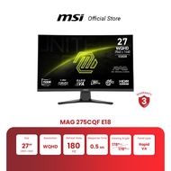 MSI Monitor MAG 275CQF E18 | 27" | Rapid VA | WQHD | 0.5ms | 180Hz (จอคอมพิวเตอร์) [Pre-Order จัดส่ง