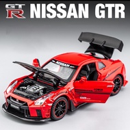 รถโมเดล1 36สีดำ1 36 Gratis Ongkir สีดำ1:32ใหม่นิสสัน GTR GT-R รถโลหะผสม R35ยานพาหนะของเล่น & ยานพาหน