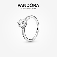 Pandora Clear Sparkling Crown Solitaire Ring